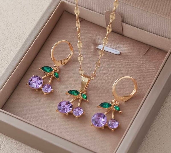 Juego de collar cherry