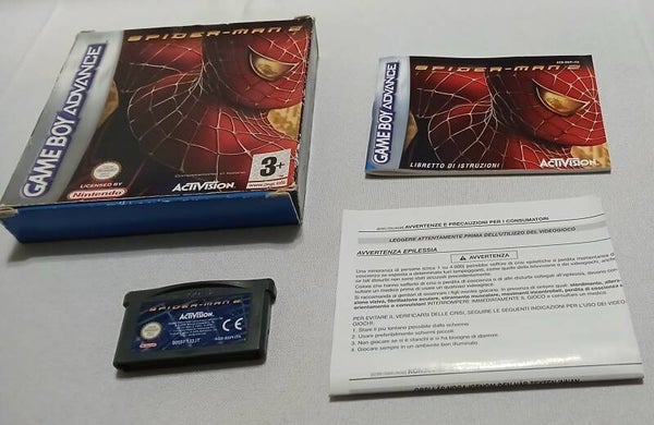 Gioco game boy advance  Spider-man 2 Nintendo completamente in italiano activision completo