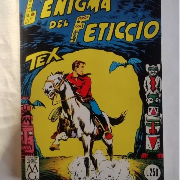 FUMETTO   TEX N° 24   RISTAMPA    L' ENIGMA DEL FETICCIO   Febbraio 1966   AUTORIZZAZIONE 2926   SENZA SCRITTA CONTINUA   SENZA SCRITTA FIEG   CON SCRITTA MG   L. 250