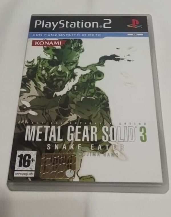 VIDEOGIOCO   PLAY STATION 2   SONY   TACTICAL ESPIONAGE ACTION   METAL GEAR SOLID 3  SNAKE EATER   HIDEO KOJIMA GAME   ANNO 2007    COMPLETO