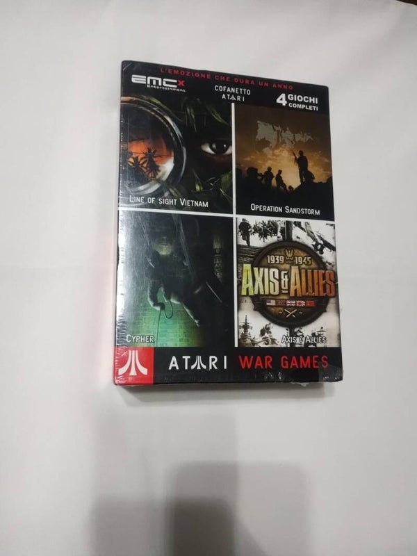 COFANETTO ATARI  4 GIOCHI COMPLETI   1 - LINE OF SIGHT VIETNAM  2 - OPERATION SANDSTORM  3 - CYPHER  4 - AXID & ALLIES   PC CD-ROM    NUOVO, BLISTERATO