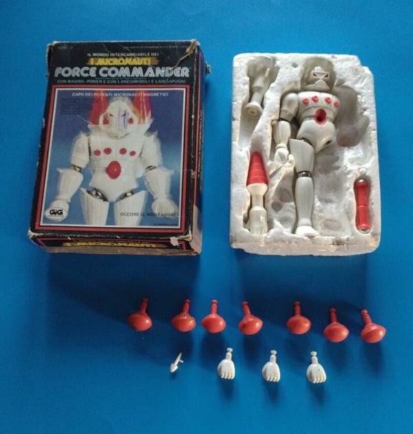 I MICRONAUTI GIG   FORCE COMMANDER   1978 MEGO CORP.   VINTAGE ROBOT   + ACCESSORI VARI.