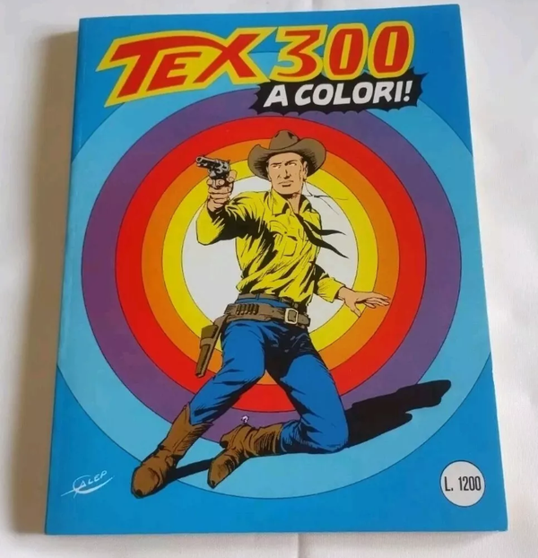FUMETTO  TEX N° 300  A COLORI  PRIMA STAMPA ORIGINALE   LA LANCIA DI FUOCO  OTTOBRE 1985  AUTORIZZAZIONE 434 CON SCRITTA FIEG  L. 1200