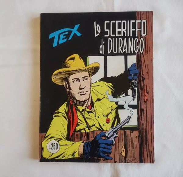 FUMETTO   TEX N° 159   ORIGINALE   LO SCERIFFO DI DURANGO   GENNAIO 1974   AUTORIZZAZIONE 2926   SENZA SCRITTA CONTINUA   CON SCRITTA FIEG   L. 250
