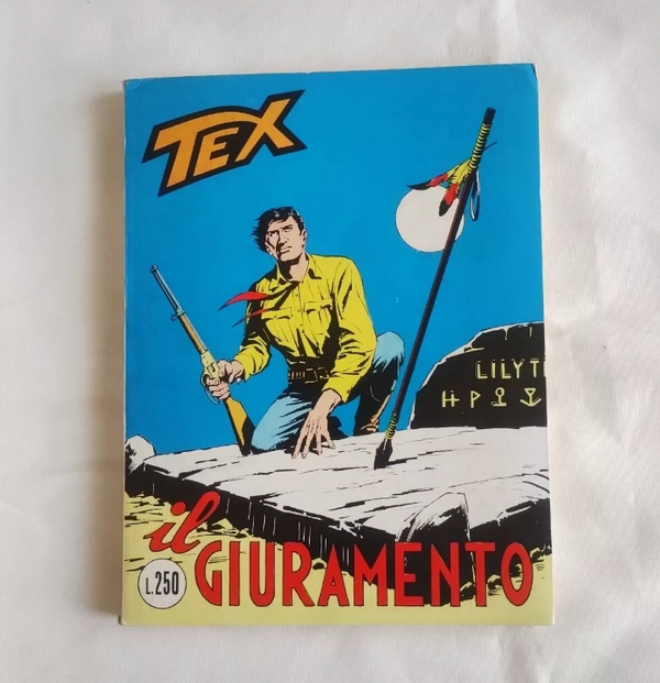 FUMETTO   TEX N° 104   RISTAMPA TRE STELLE   IL GIURAMENTO   OTTOBRE  1972   AUTORIZZAZIONE 2926   SENZA SCRITTA CONTINUA   CON SCRITTA FIEG   L. 250