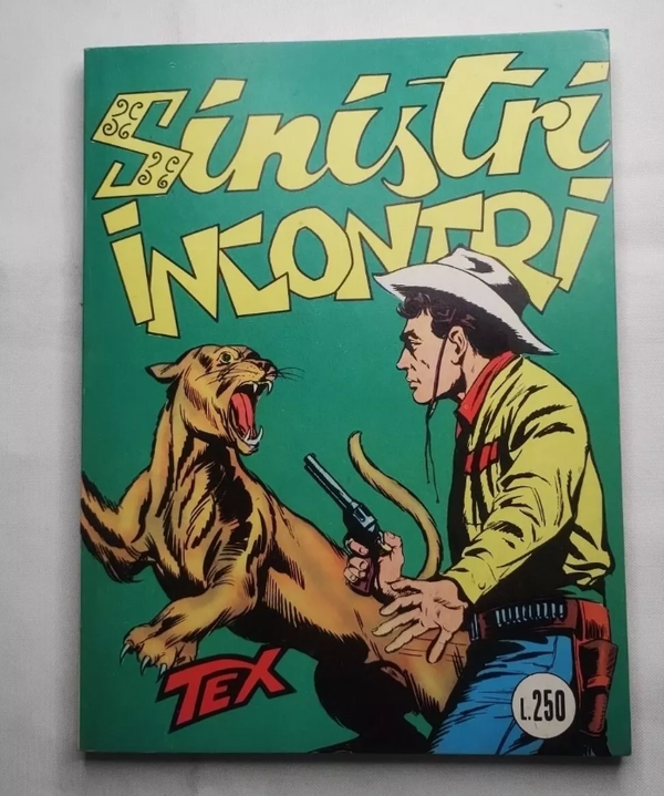 FUMETTO   TEX N° 34   RISTAMPA    SINISTRI INCONTRI   DICEMBRE 1966   AUTORIZZAZIONE 2926   SENZA SCRITTA CONTINUA   CON SCRITTA FIEG   L. 250