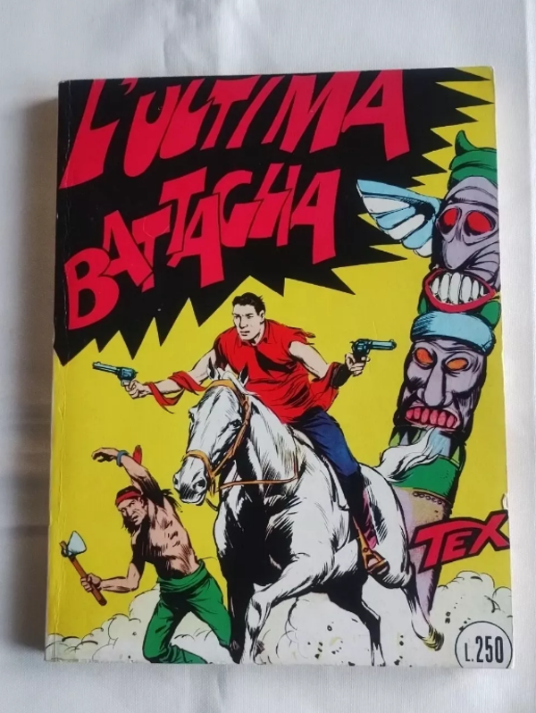 FUMETTO   TEX N° 9   RISTAMPA    L'ULTIMA BATTAGLIA   NOVEMBRE 1964   AUTORIZZAZIONE 2926   SENZA SCRITTA CONTINUA   SENZA SCRITTA FIEG   L. 250