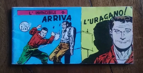 STRISCIA FUMETTO   L'INVINCIBILE  ARRIVA L'URAGANO   TITOLO:  BOLIDI SULL'ASFALTO   L. 100   SUPPL. A COLL. COSMO   LITO EDITORIALE   LAMPOGRAFICA s.r.l.   STRISCIA D    OTTIME CONDIZIONI,  SEGNI DEL TEMPO , DIFETTO IN PRIMA DI COPERTINA, SOPRA IL BOLLINO