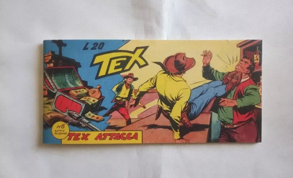 STRISCE FUMETTO   COLLANA DEL TEX   N° 6   SERIE RUBINO   TITOLO:   TEX ATTACCA   SERGIO BONELLI EDITORE