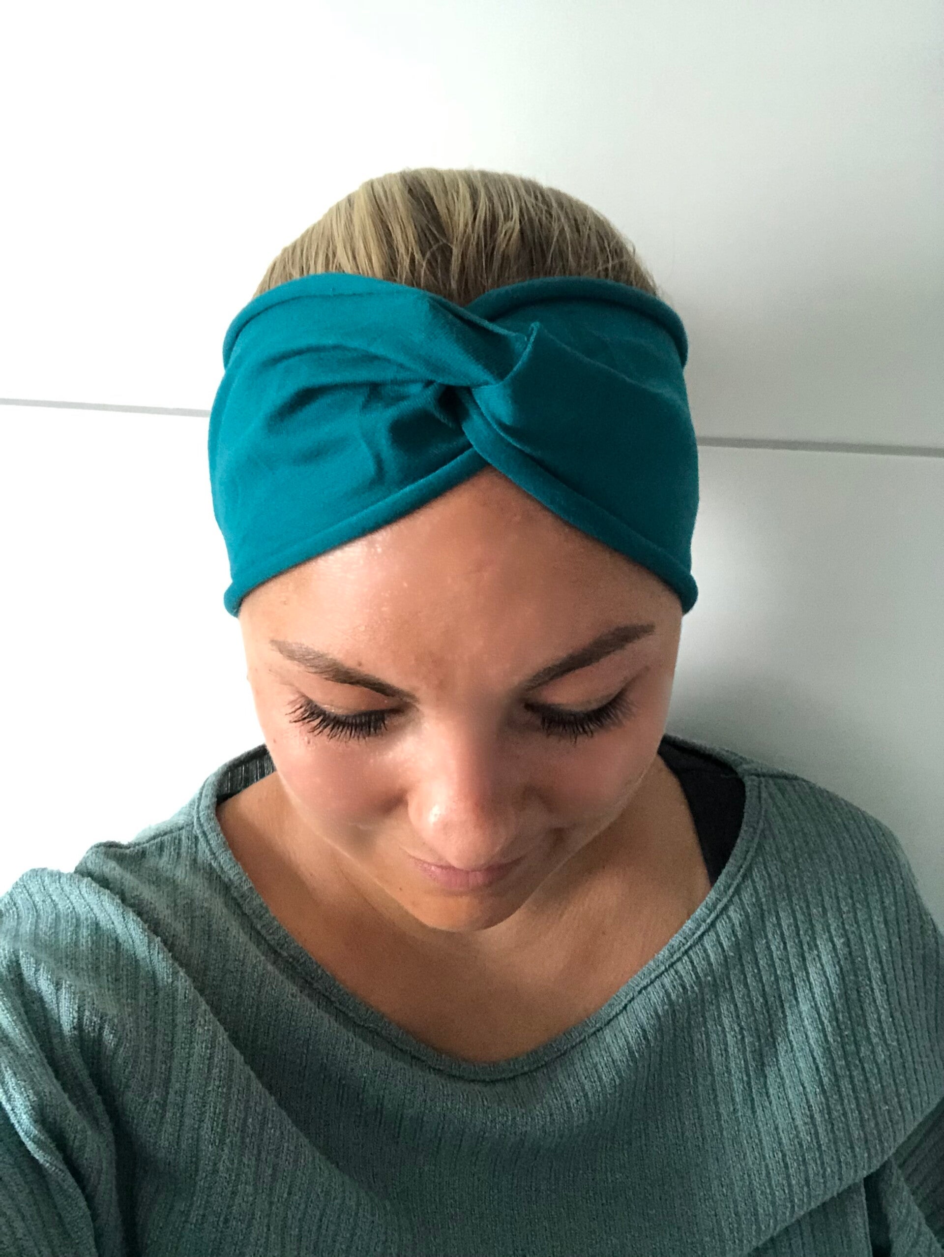Haarband Knotenband Petrol