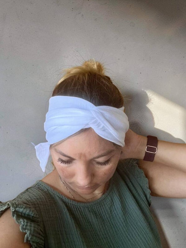 Musselin Haarband Boho - zum binden am Hinterkopf