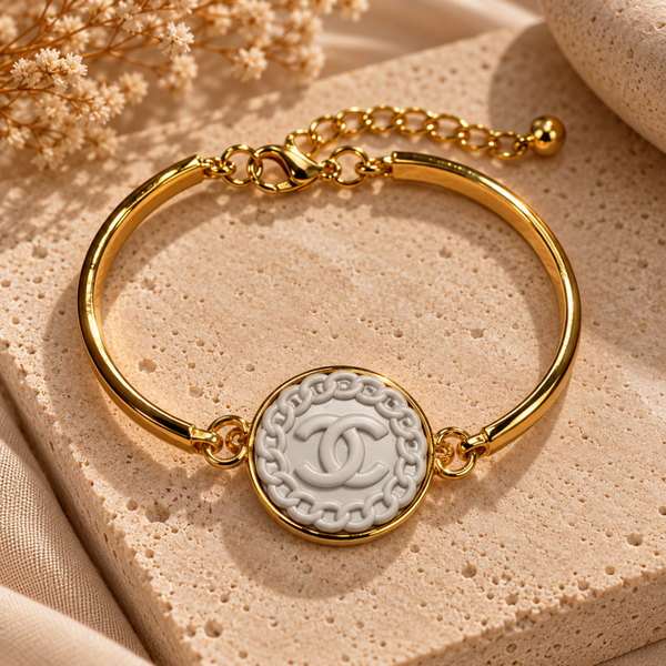 White button bracelet