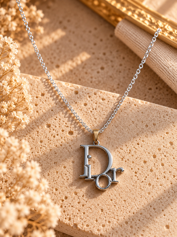 Dior logo necklace