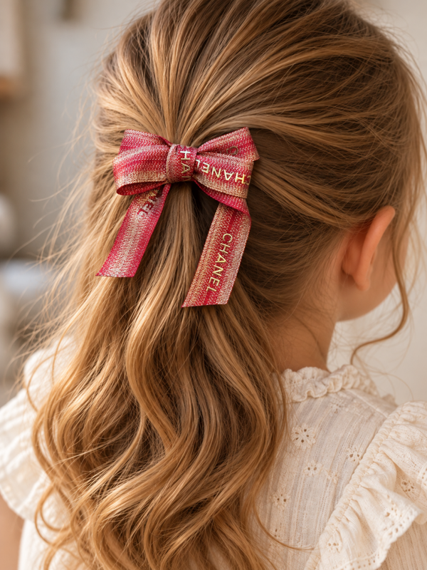 Red Chanel bow