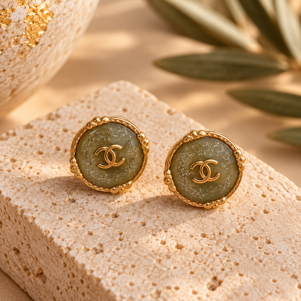 Olive glow studs