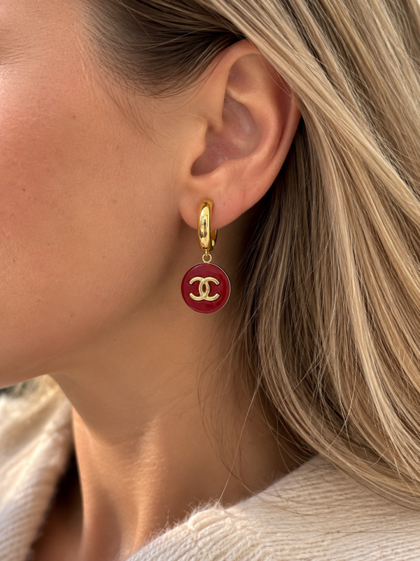 Red vintage hoops
