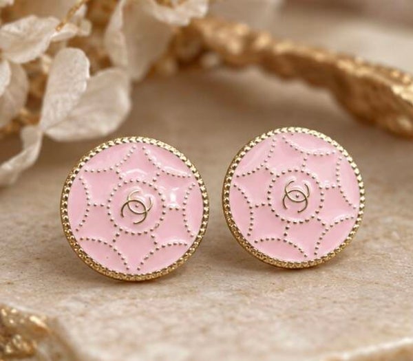 Camelia Stud pink & gold