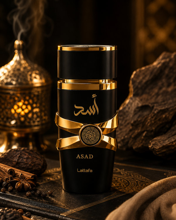 Lattafa Asad Gold & Black EDP (3.4 oz / 100 ml)