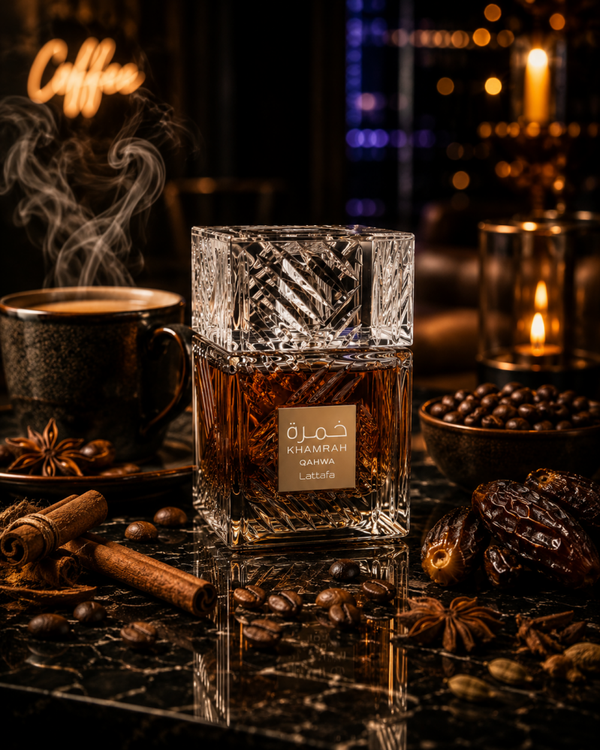 Lattafa Khamrah Qahwa EDP (3.4 oz / 100 ml)— Elite Oriental Warmth