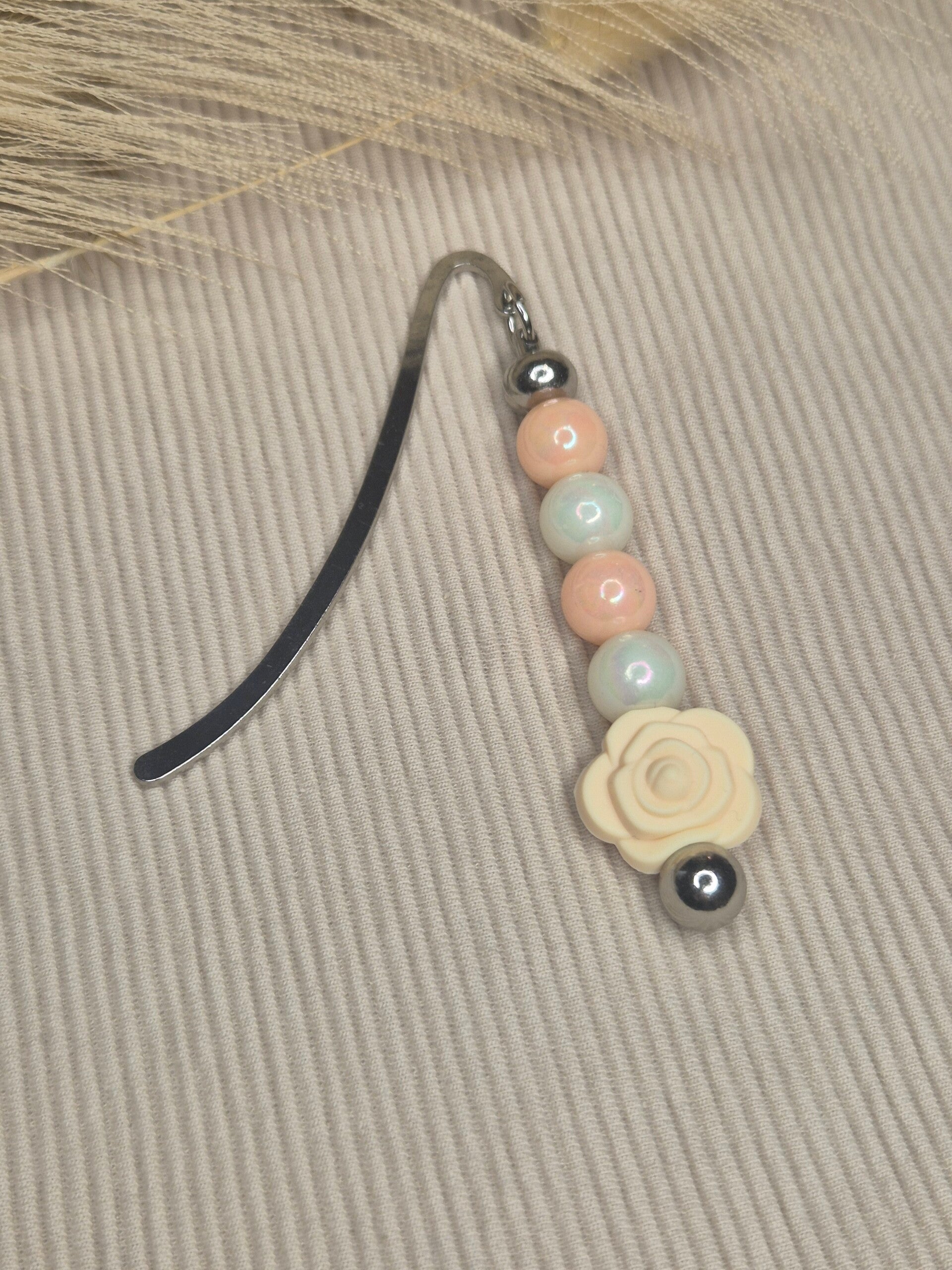 Boekenlegger - bloem oranje