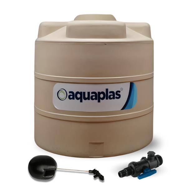 Tinaco tricapa 2500 l beige aquaplas con accesorios