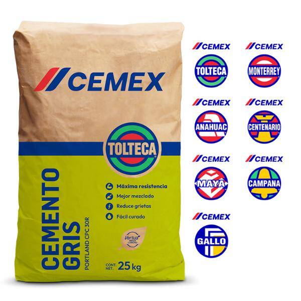 Cemento extra gris cemex 25 kg