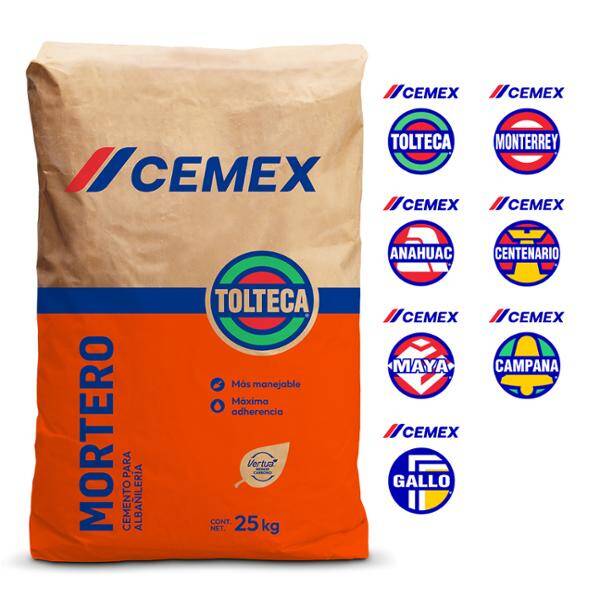Mortero optimo cemex 25kg