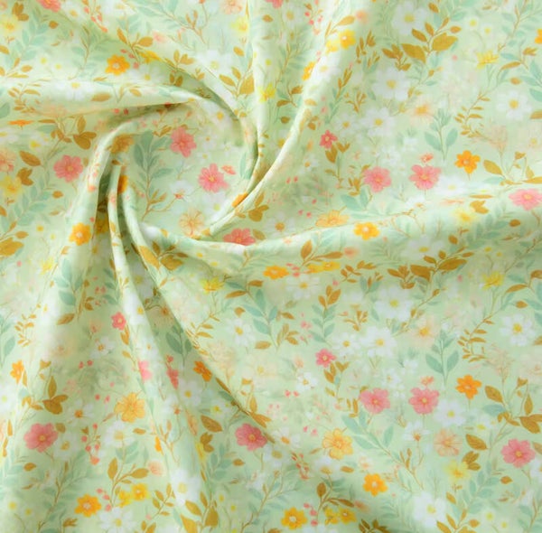 Pepelin flores fondo verde