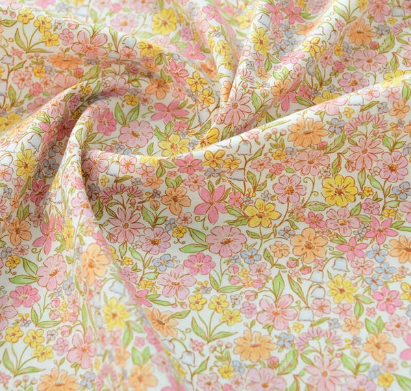 Popelín flores summer