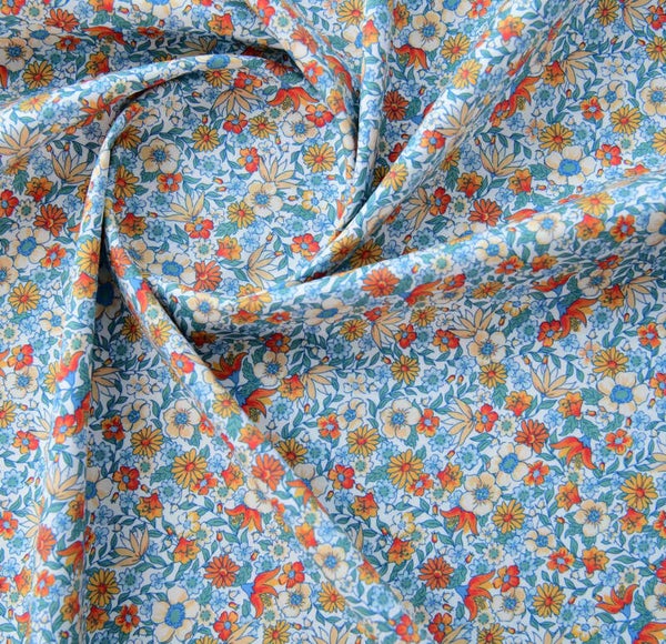 Popelín flores fondo claro