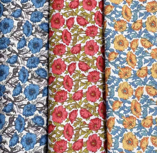 popelín flores grandes