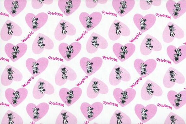 Algodón minnie corazones