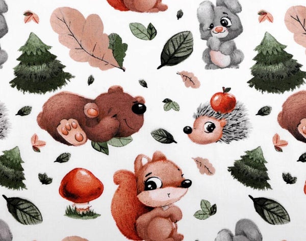 Algodón animales del bosque