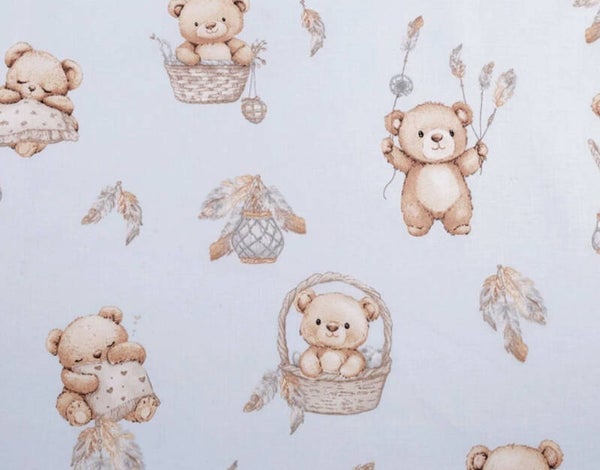 Algodón osos celeste