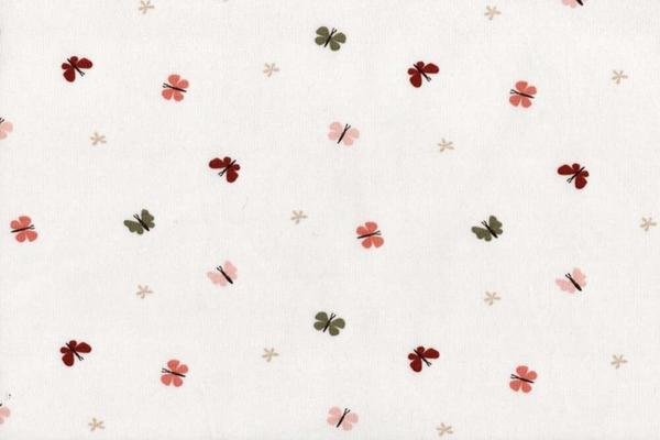 Tela de punto estampado mariposas