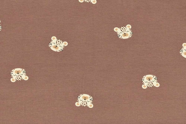 Tela de punto estampado tigres