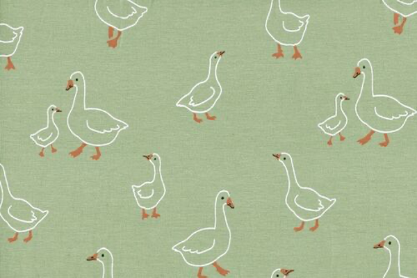 Tela de punto estampado ocas