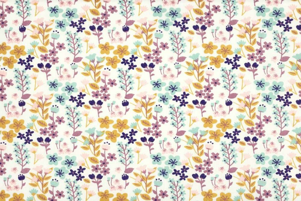 Algodón flores pastel