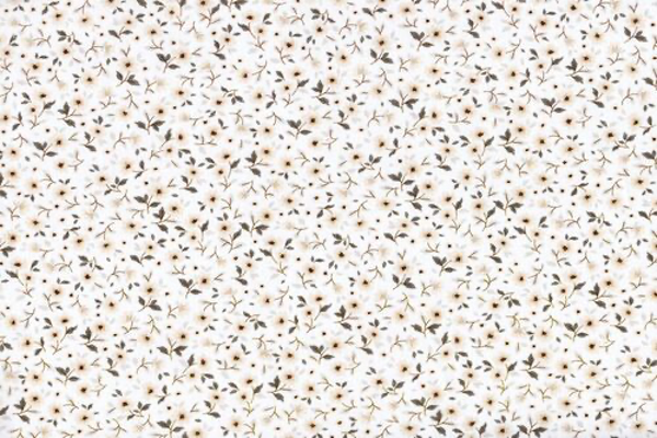 Algodón flores blancas