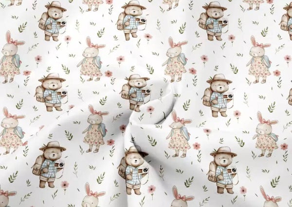 Algodón conejos y osos campo