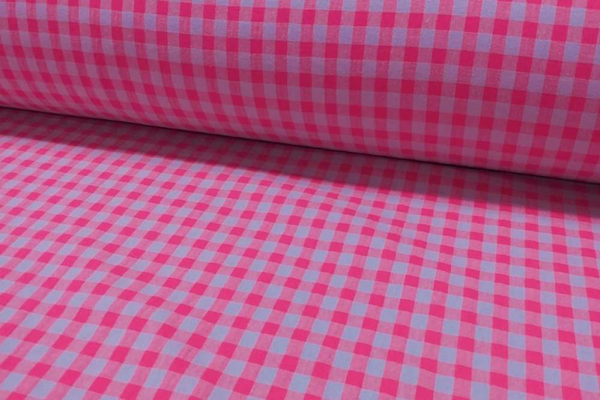 Vichy seersucker rosa fluor