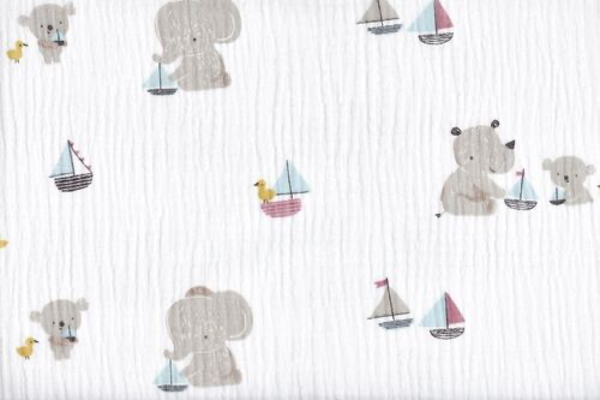 Muselina animales barcos