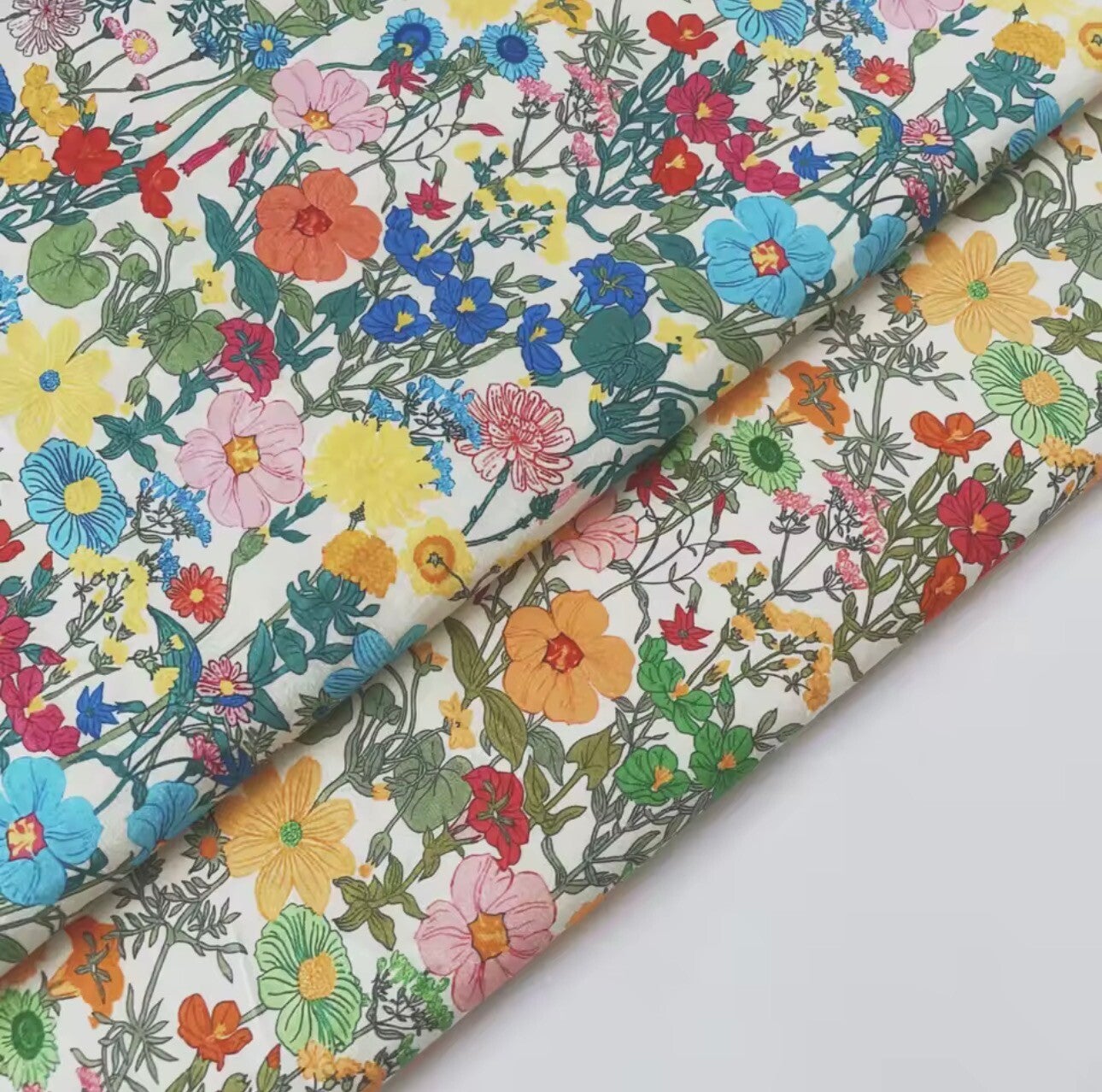 Floral blue and green