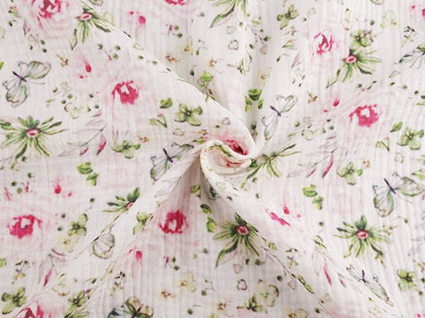 Muselina flores de prado