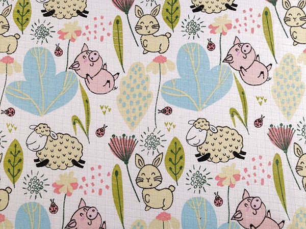 Muselina animales de la granja