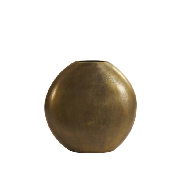 Light & Living POSITANO vaas ovaal plat antiek brons - 42x7x42 cm