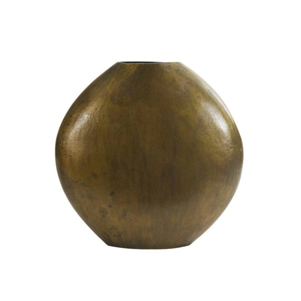 Light & Living POSITANO vaas ovaal plat antiek brons - 53x7x53 cm