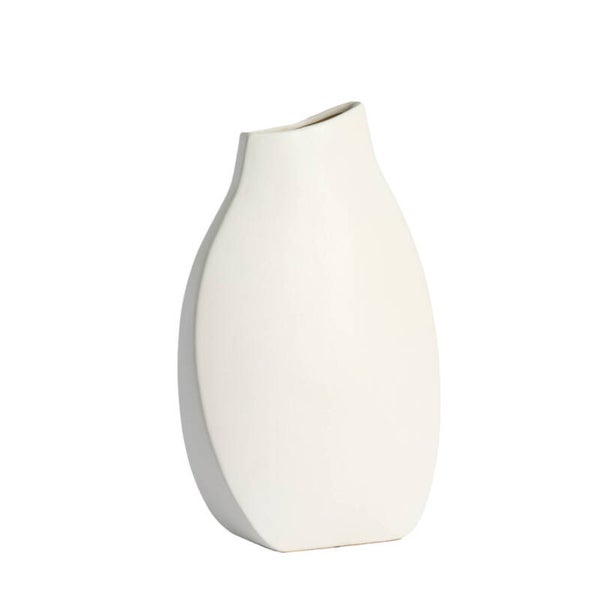 Light & Living VOLANO Vaas Mat Wit 23x9x31,5 cm