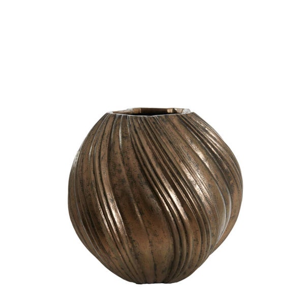 Light & Living YATUNG vaas antiek brons cement Ø34x32 cm