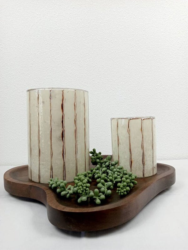 Moederdag decoratieset met dienblad en windlichten | Warm & stijlvol cadeau 🌿